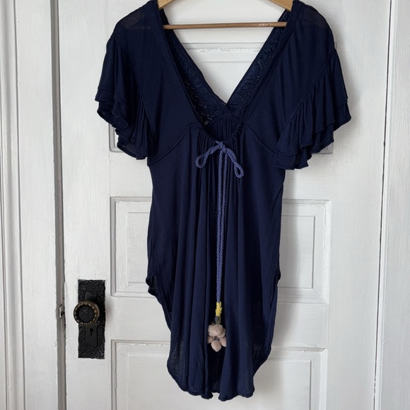 FREE PEOPLE FIESTA NUEVA EMBROIDERED TUNIC TOP - Picture 8 of 16